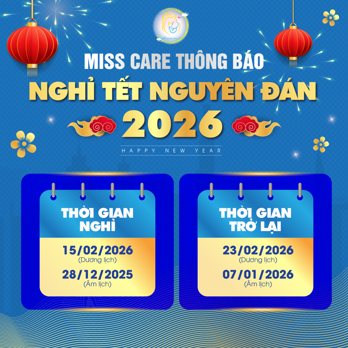 MISS CARE THÔNG BÁO LỊCH NGHỈ TẾT NGUYÊN ĐÁN 2026